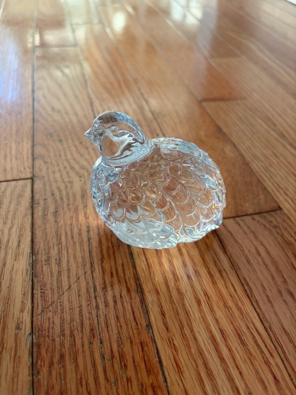Val Saint Lambert Belgian Crystal Quail Figurine Signed & Numbered